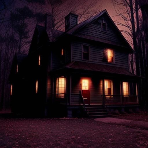 Creepy Neighbor in Dark House on Hill