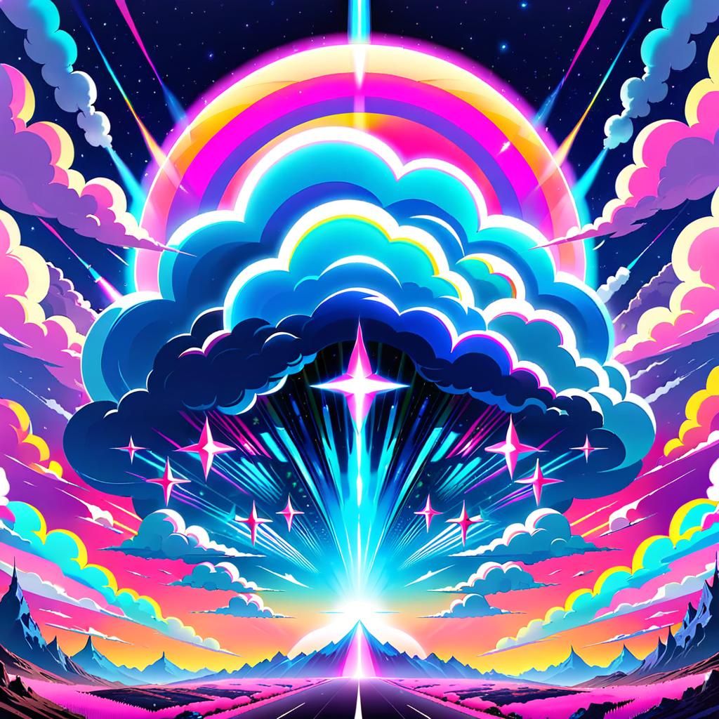 Cloudcore Maximalist Psychedelic Image