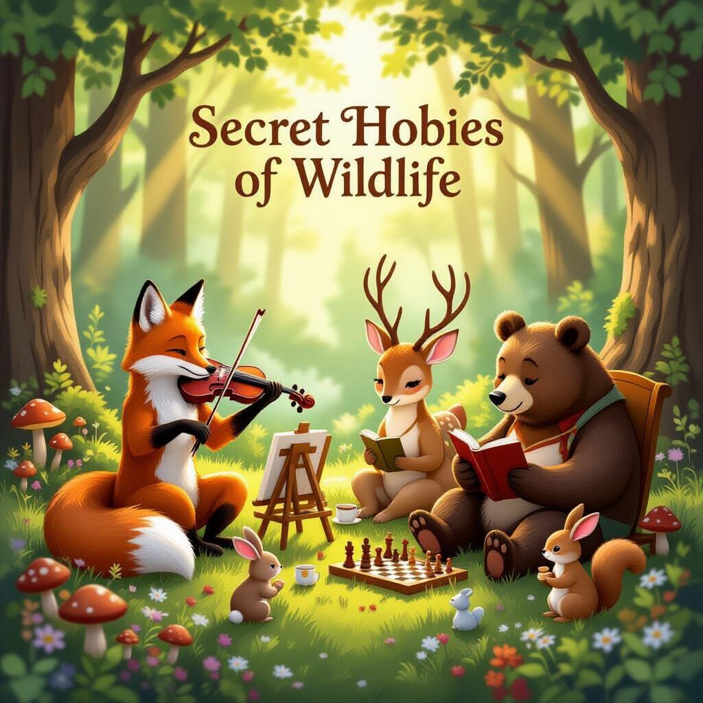 Woodland Animals Enjoy Secret Hobbies in Magical Forest
