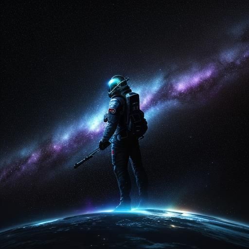 Astronaut in Galaxy: Epic 3D Game Cinematic