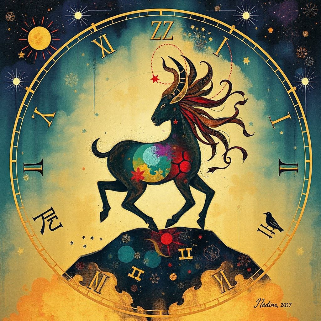 Cosmic Zodiac Abstract Art