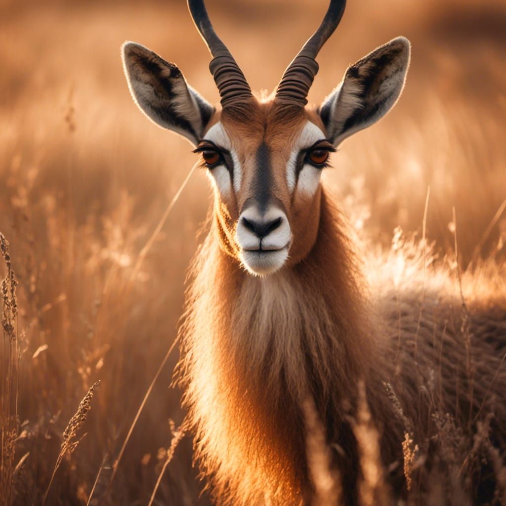 Majestic Antelope Portrait in Golden Hour Light