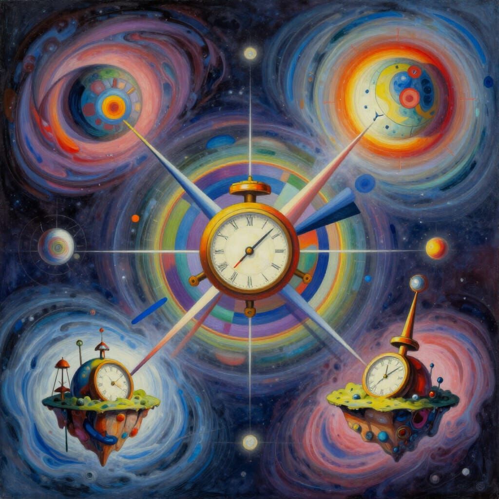 Surreal Dreamscape Meets Geometric Patterns