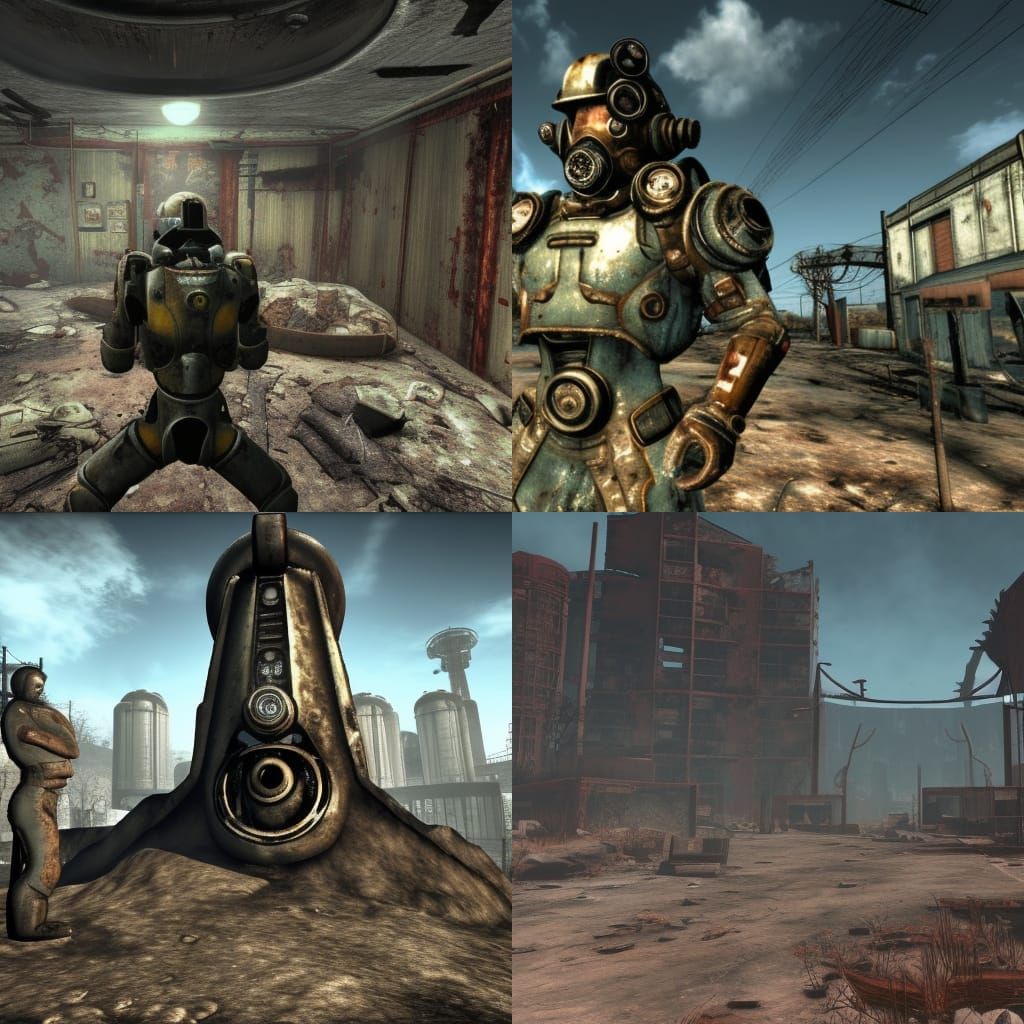 Fallout Inspired Post-Apocalyptic Landscape