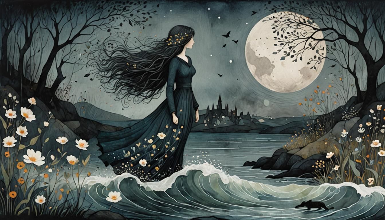 Mythical Selkie Mermaid in Dramatic Scene