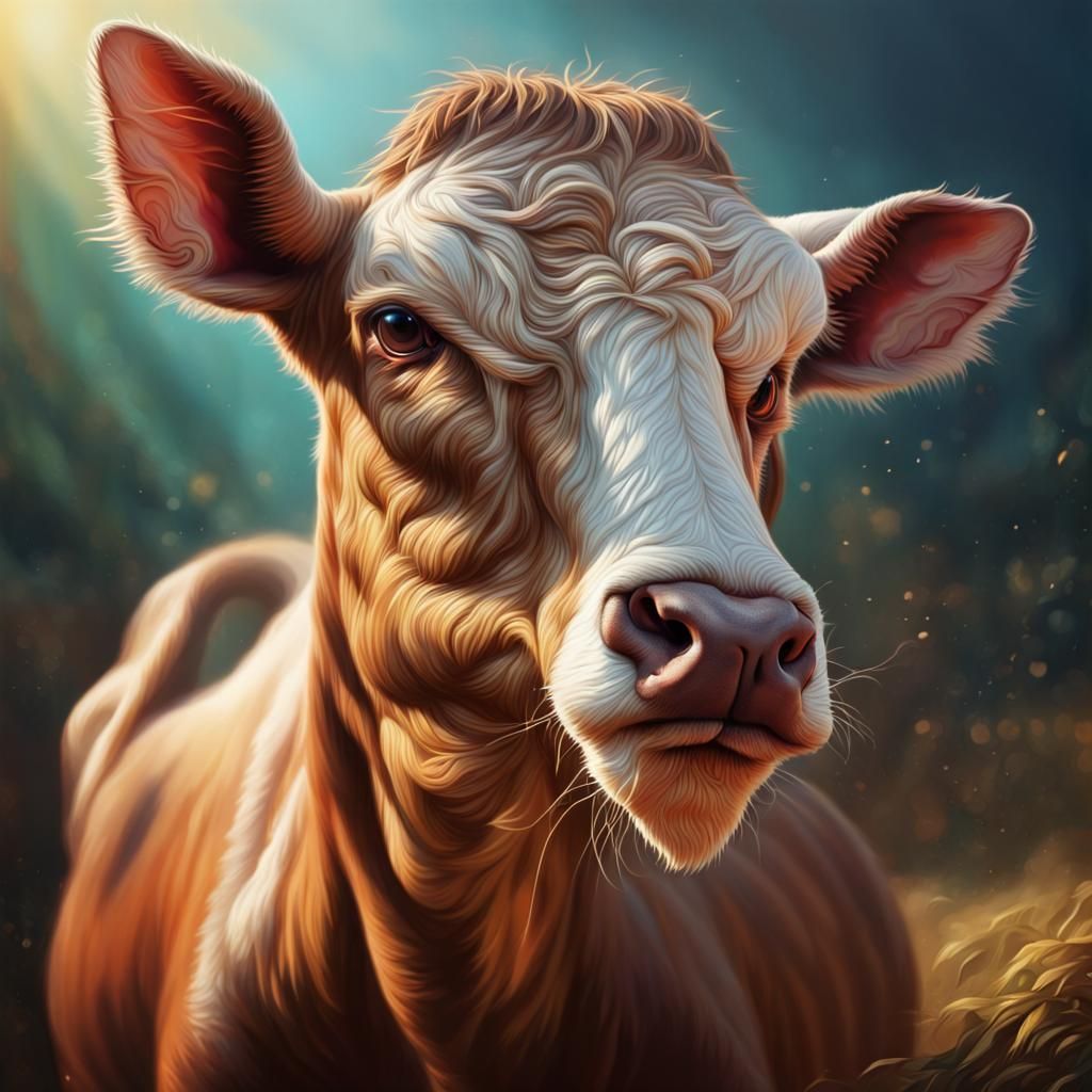 Hyperrealistic Animal Husbandry in Splash Art Style