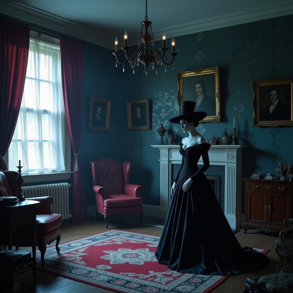 Sinister Dark Art Room with No Escape