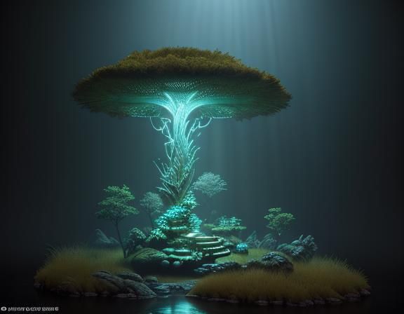 Mystical Anthrobryozoic Naiad in Hyperdetailed Digital Art