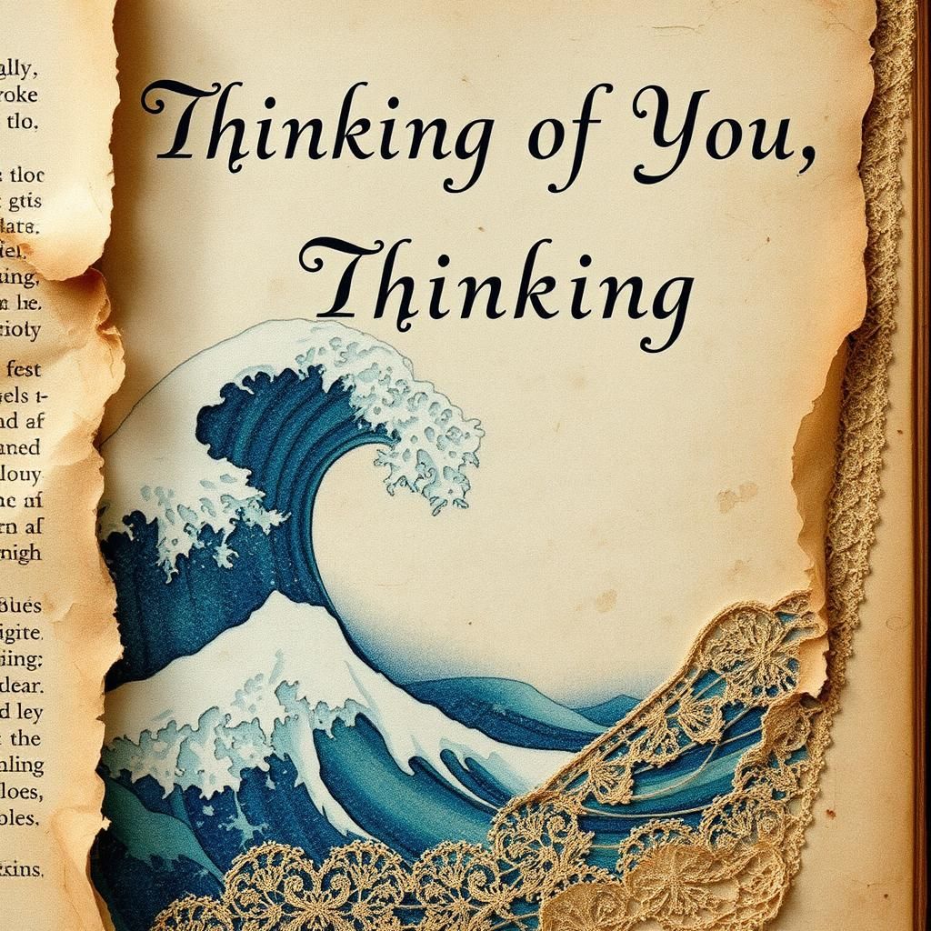 Oceanside Waves in Mixed Media Antique Style