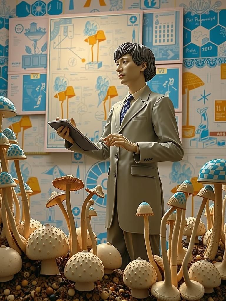Indonesian Bureaucrats Accounting for Enormous Mushrooms