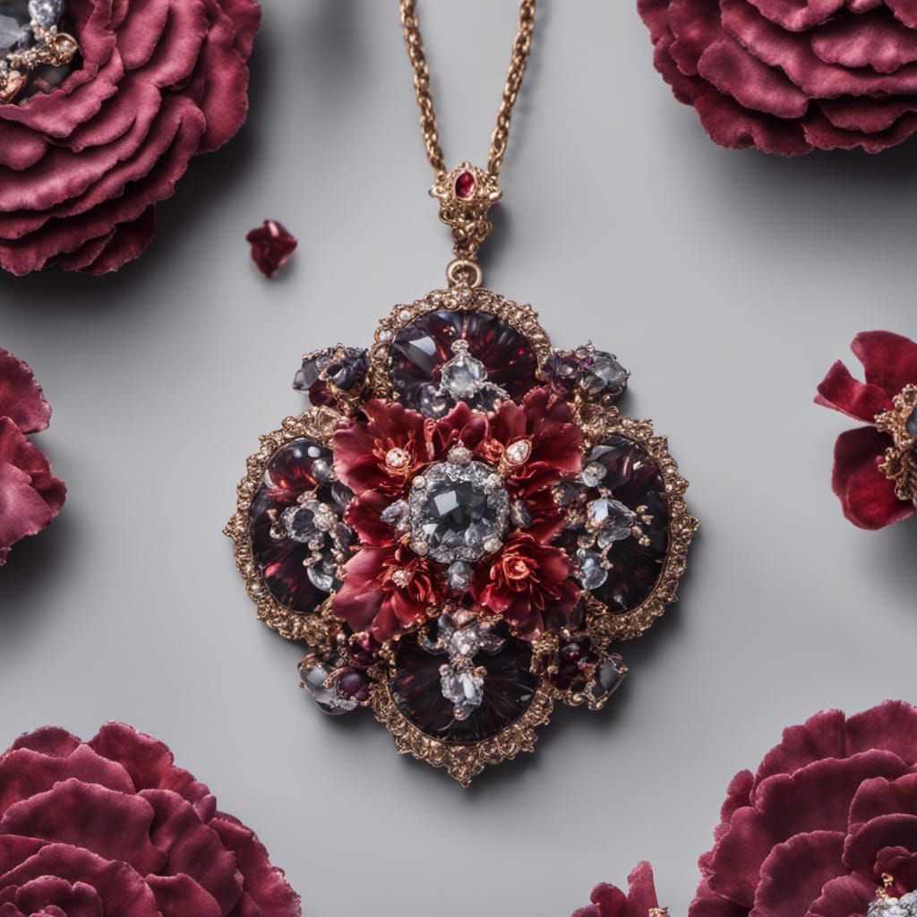 Galactic Carnation Garnet Pendant, WLOP Style