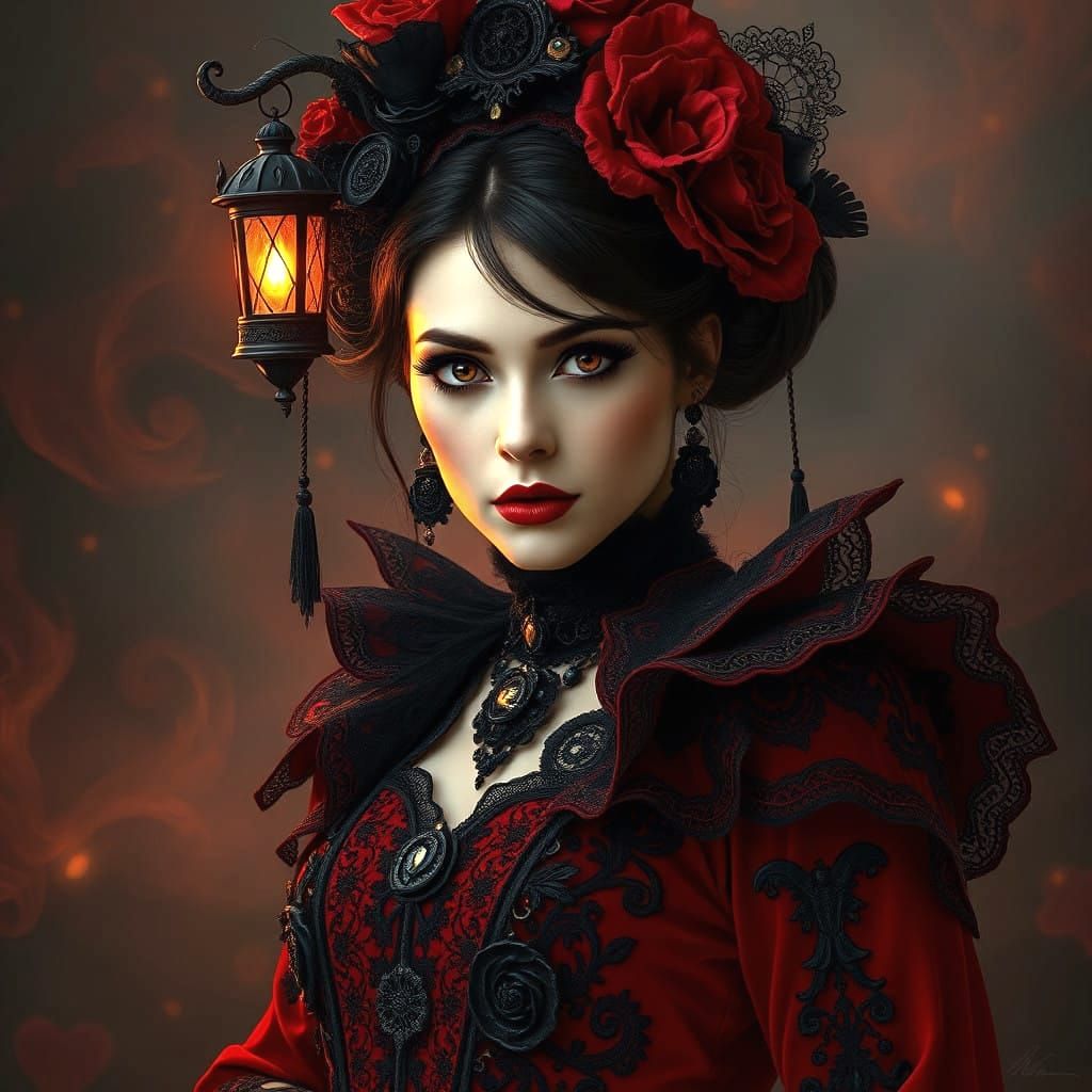 Goth Goddess in Ethereal Fantasy