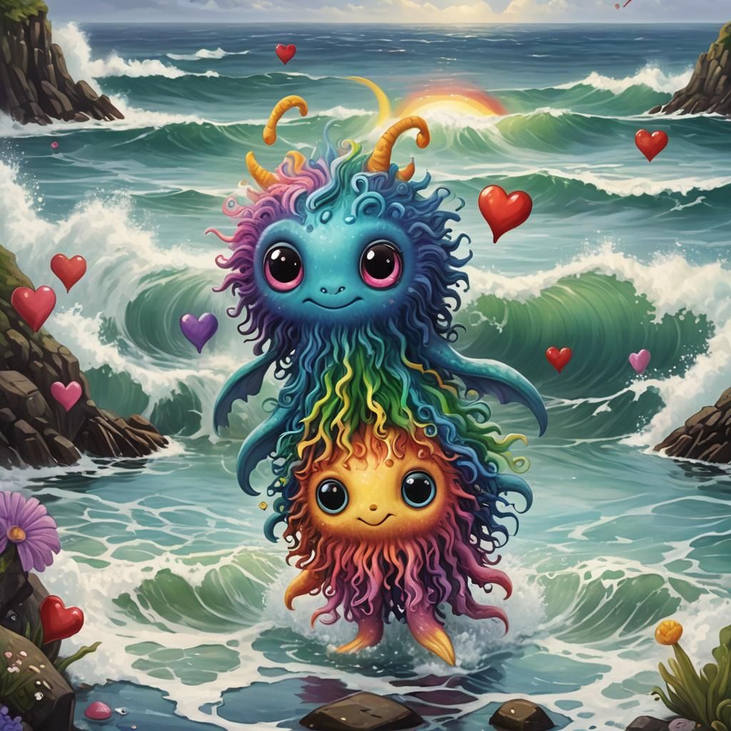 Adorable Fuzzy Cthulhu Emerges from the Sea
