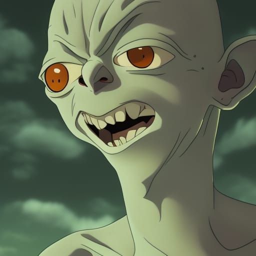 Anime Gollum Key Visual by Makoto Shinkai