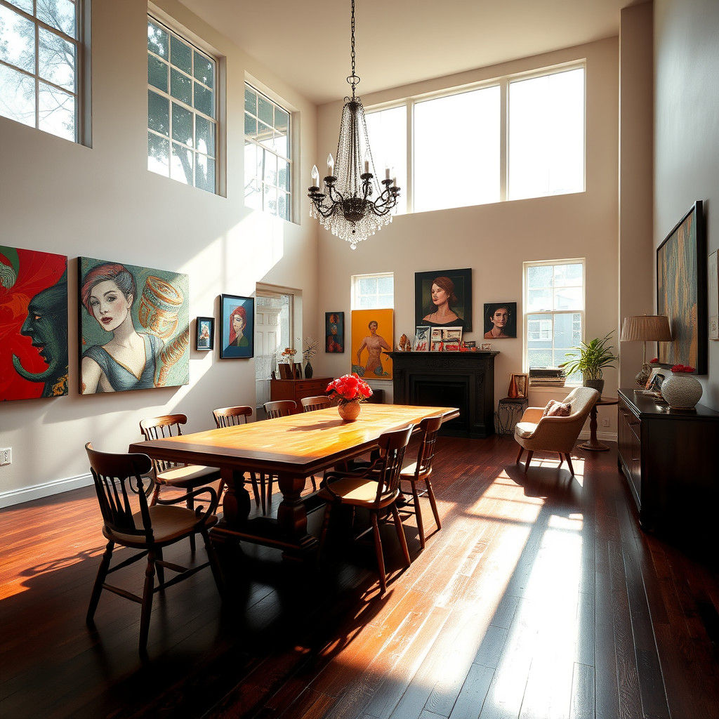 Oakland Apartment Dining Room in Abstract Expressionist Styl...