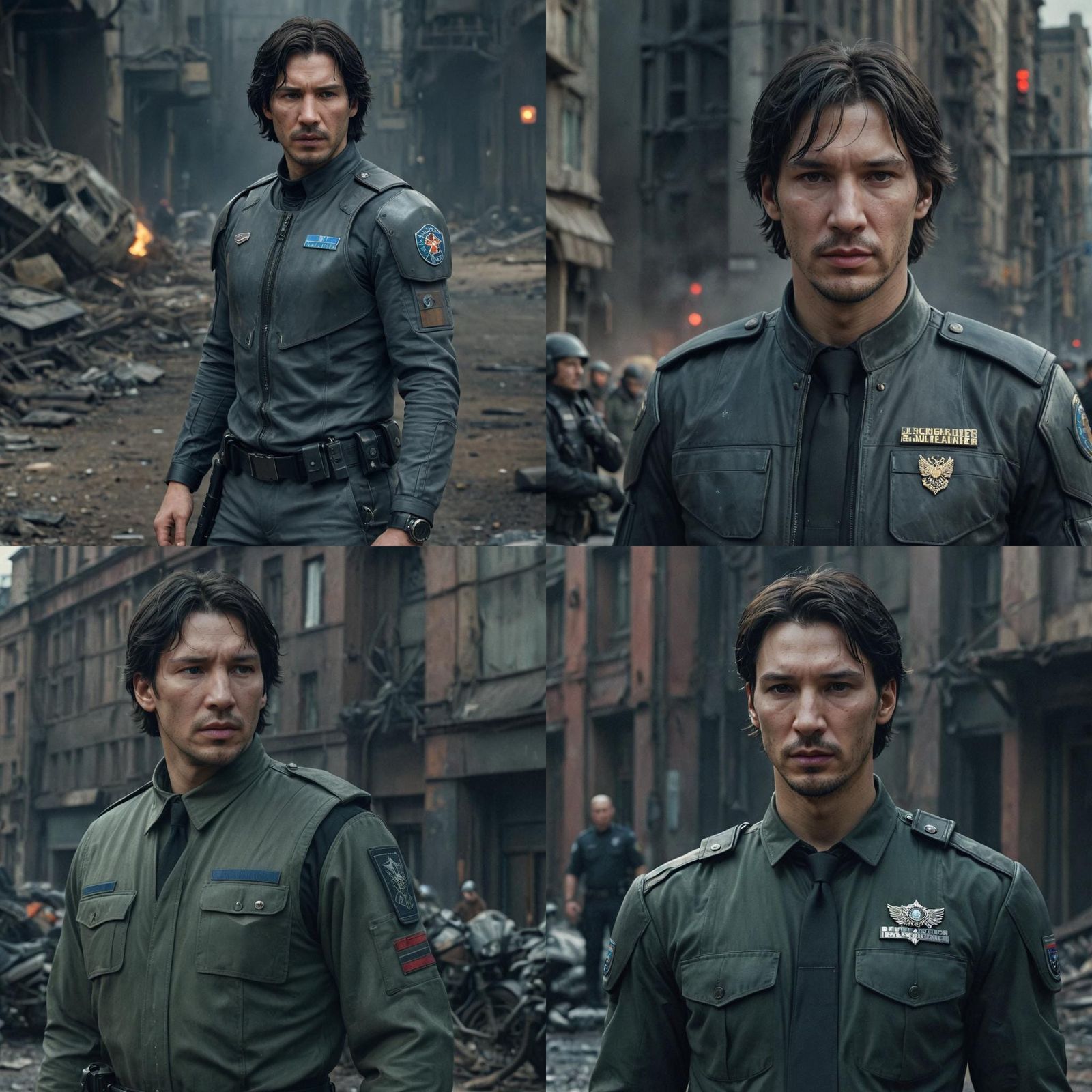 Futuristic Russian Police Chief: Digital Matte Painting