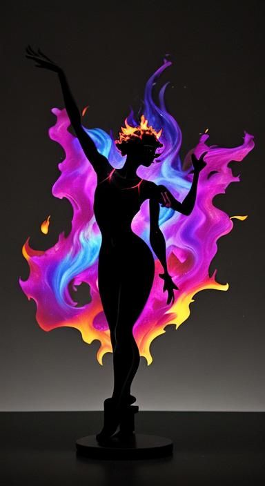 Dancing Woman Emerges from Candle Flame