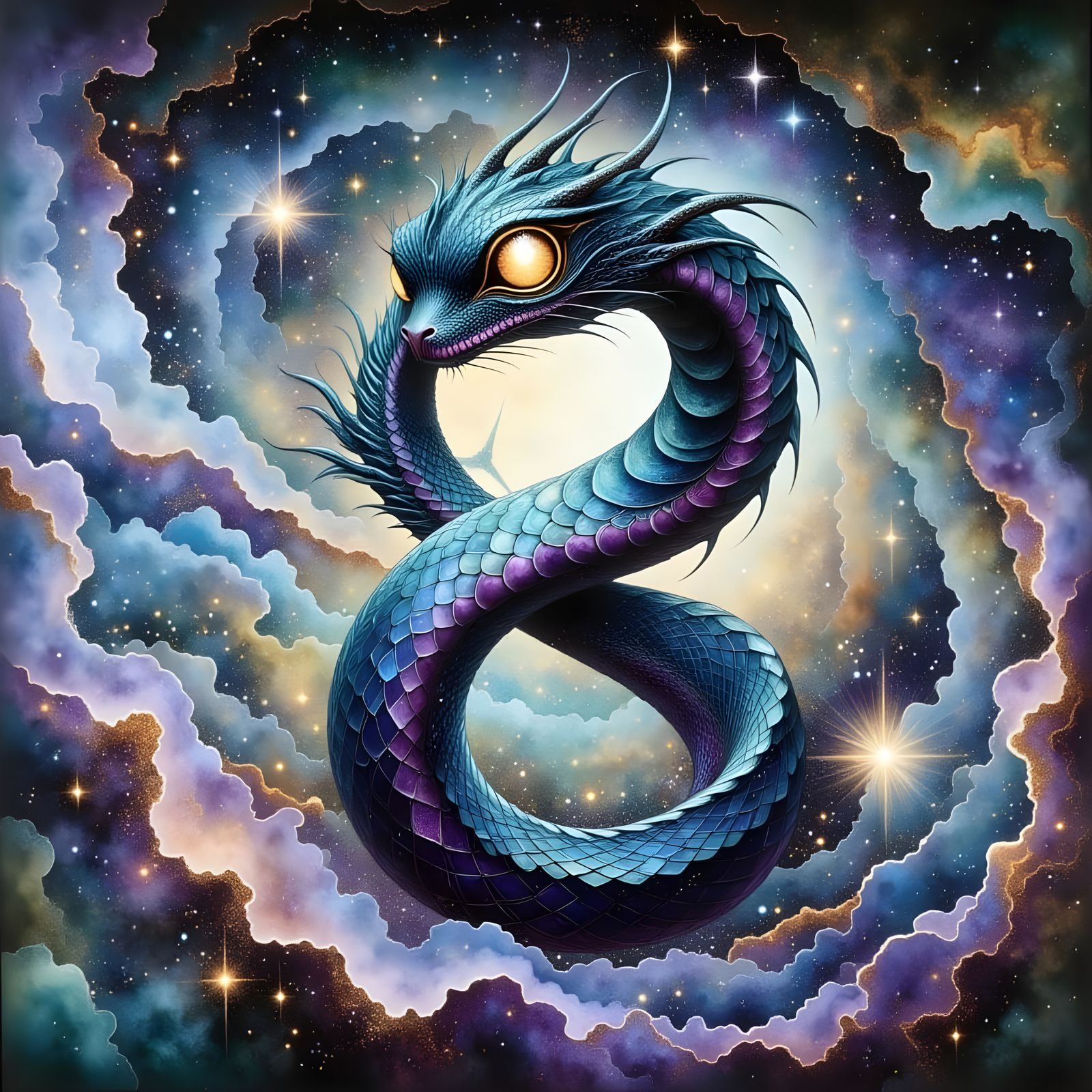 Ethereal Cosmic Serpent Infinity Loop