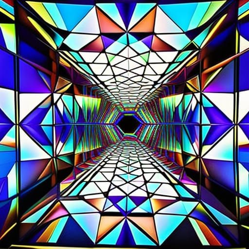 Vivid Geometric Shadows with Convergent Patterns