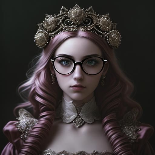 Hyperrealistic Alien Portrait with Glasses