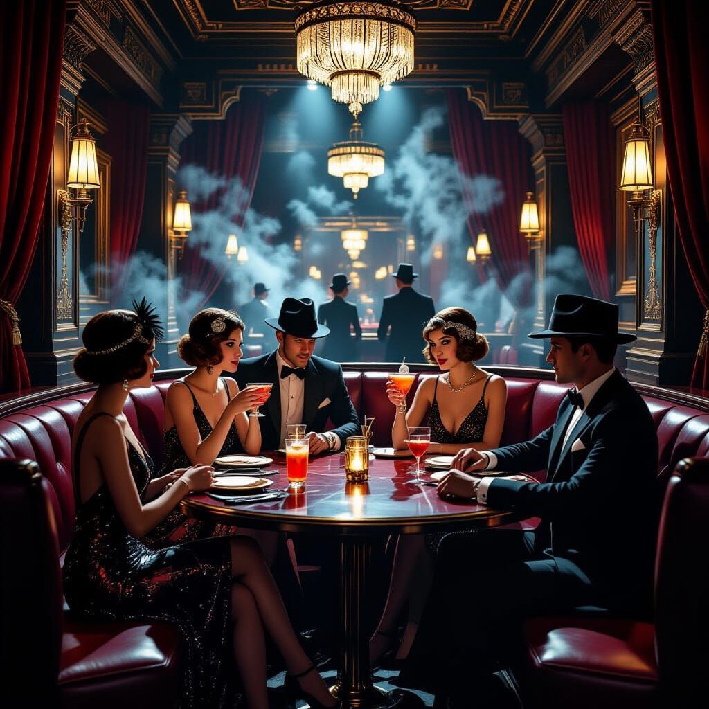 1920s Speakeasy in Art Deco Style