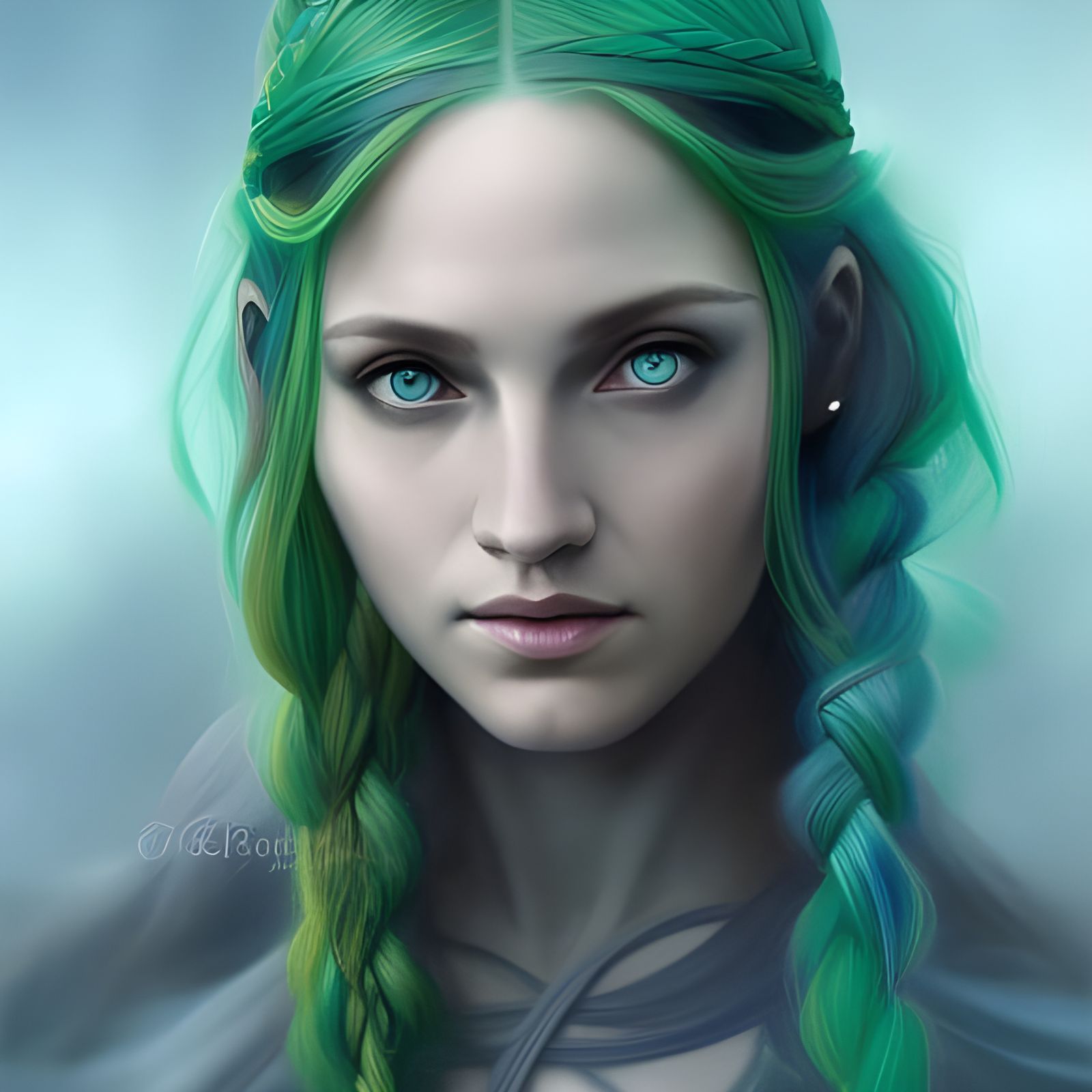 Celtic Goddess Portrait in Hyperdetailed Style