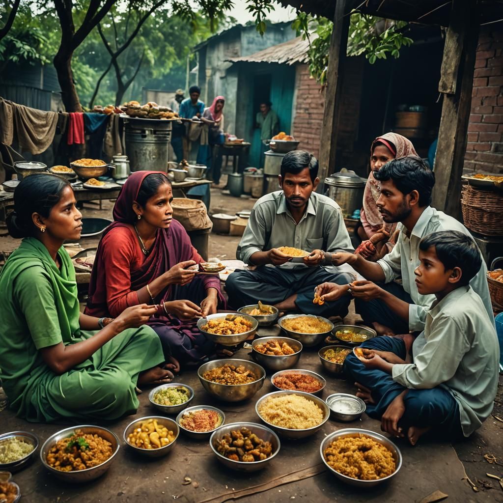 Bangladeshi Family Iftar Scene in Cinematic Style