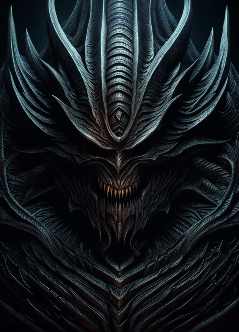 Detailed Portrait of an Evil Night Creature