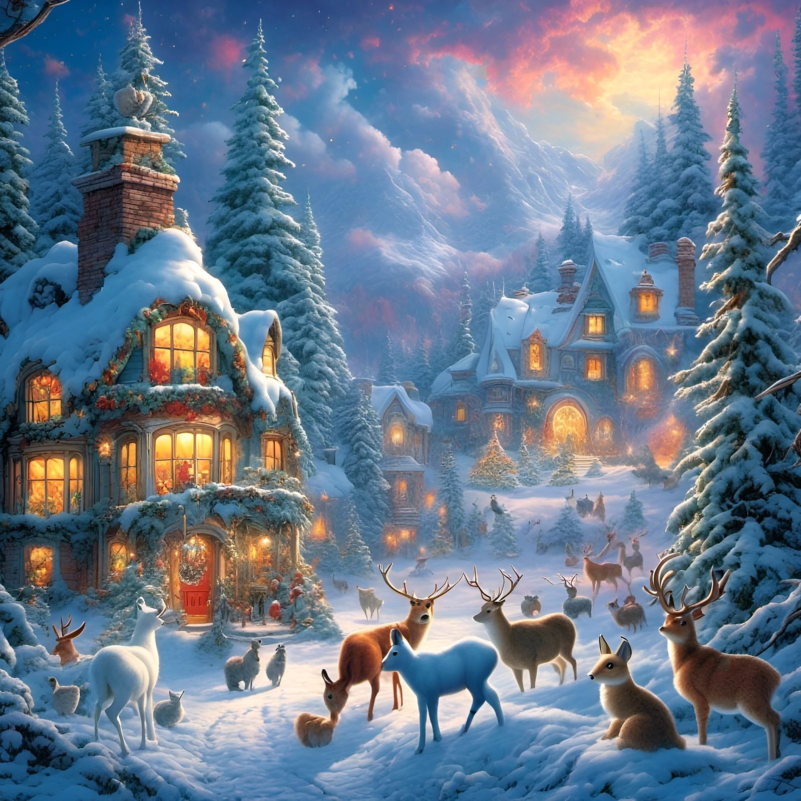 Frosty the Snowman Jigsaw Puzzle on Christmas Night