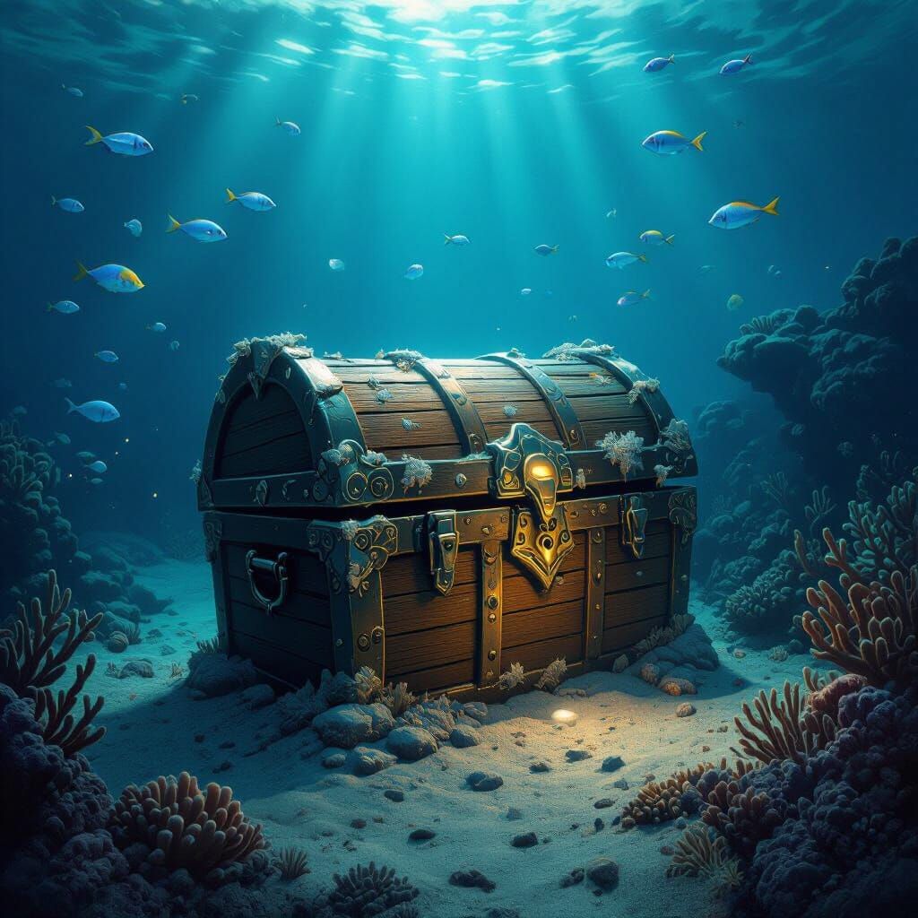 Bioluminescent Treasure Chest Concept Art