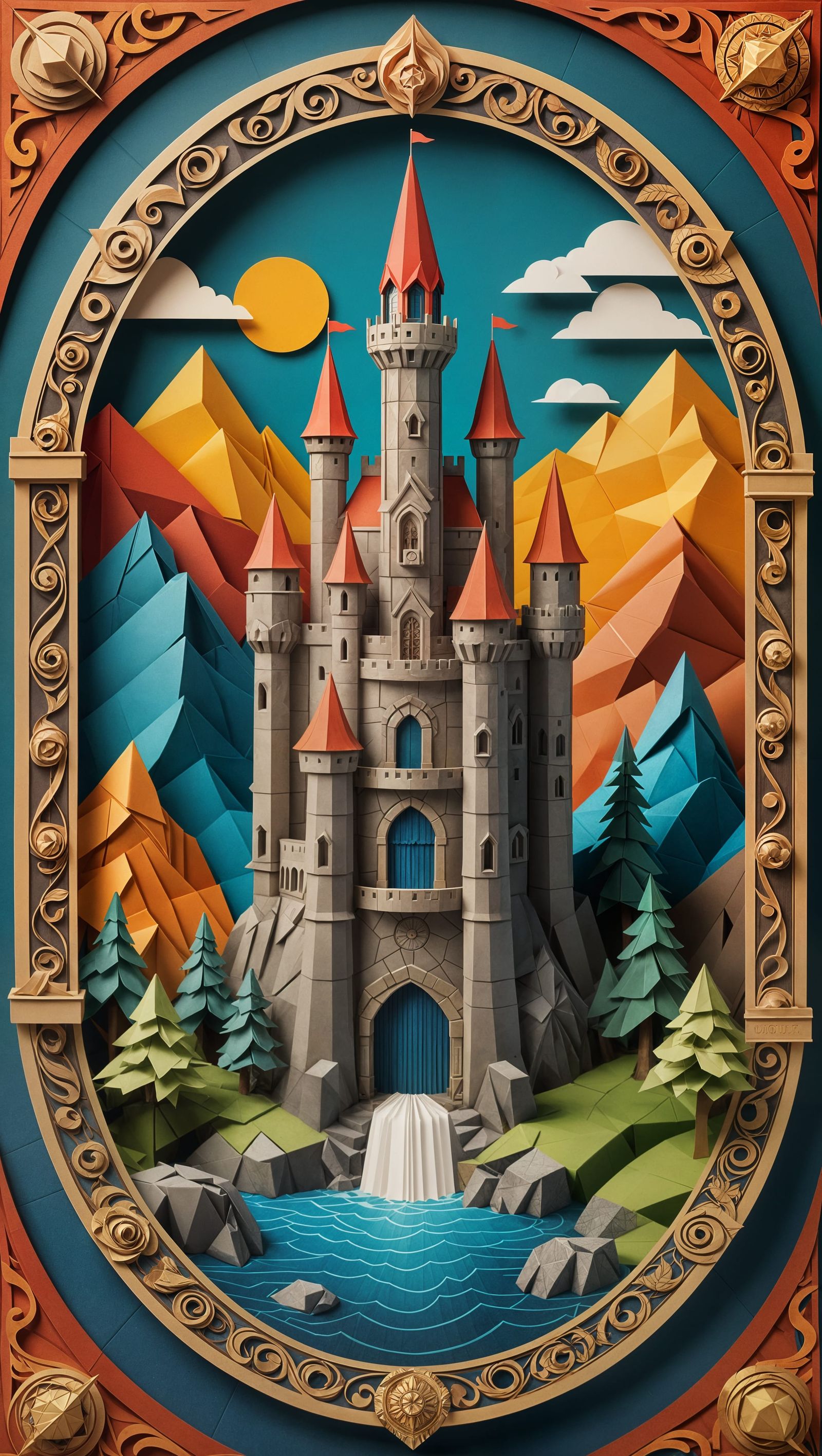 King's Quest Papercraft Wallpaper