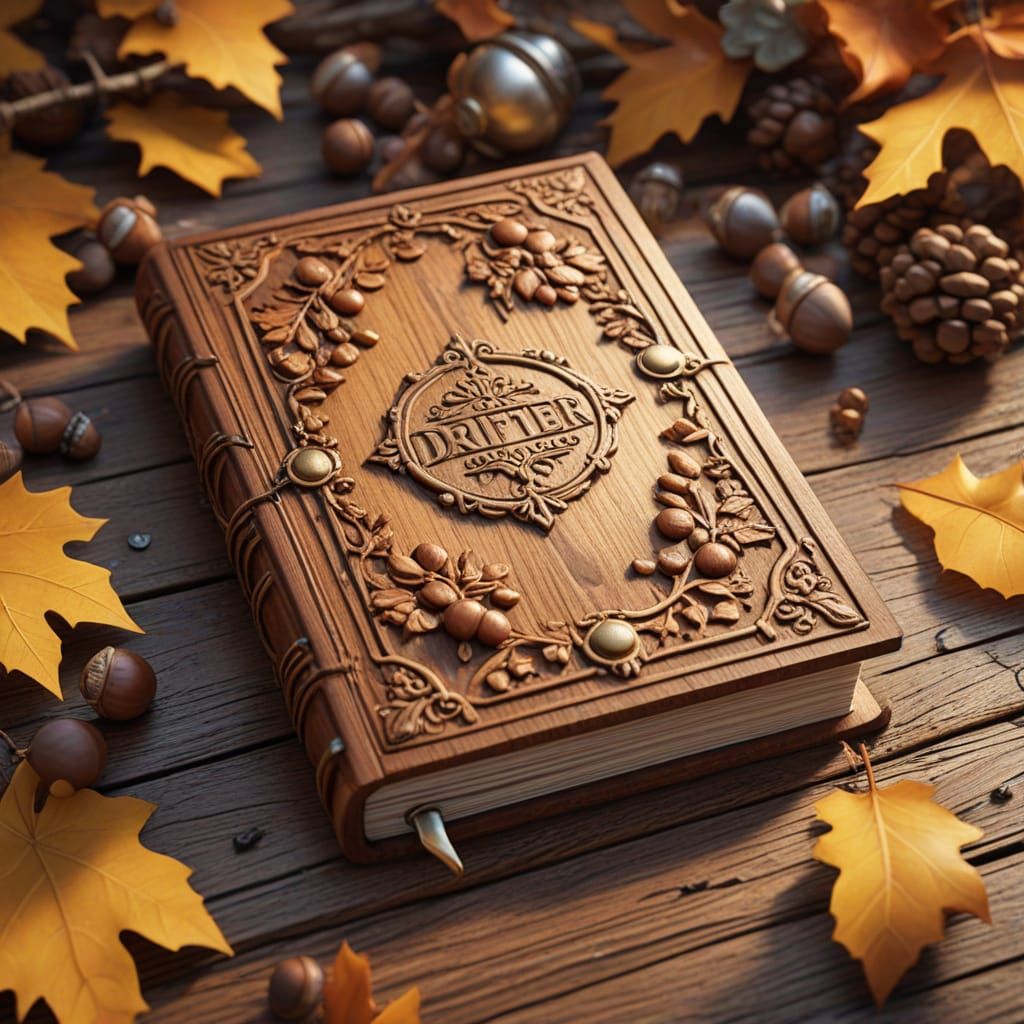 Rustic 'Drifter' Book Cover in Pixar 3D Style