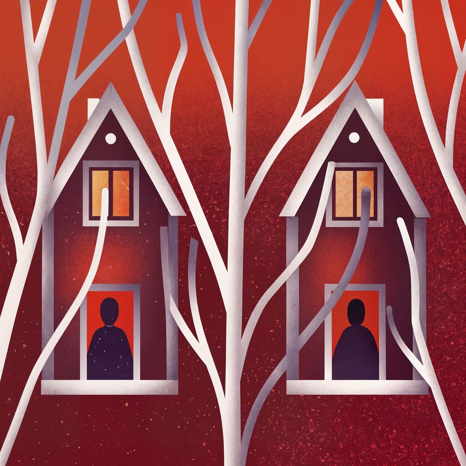 Abstract Surreal Metropolis Meets Nature Illustration