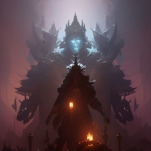 Epic Dark Fantasy Gods in Hyperdetailed Digital Art
