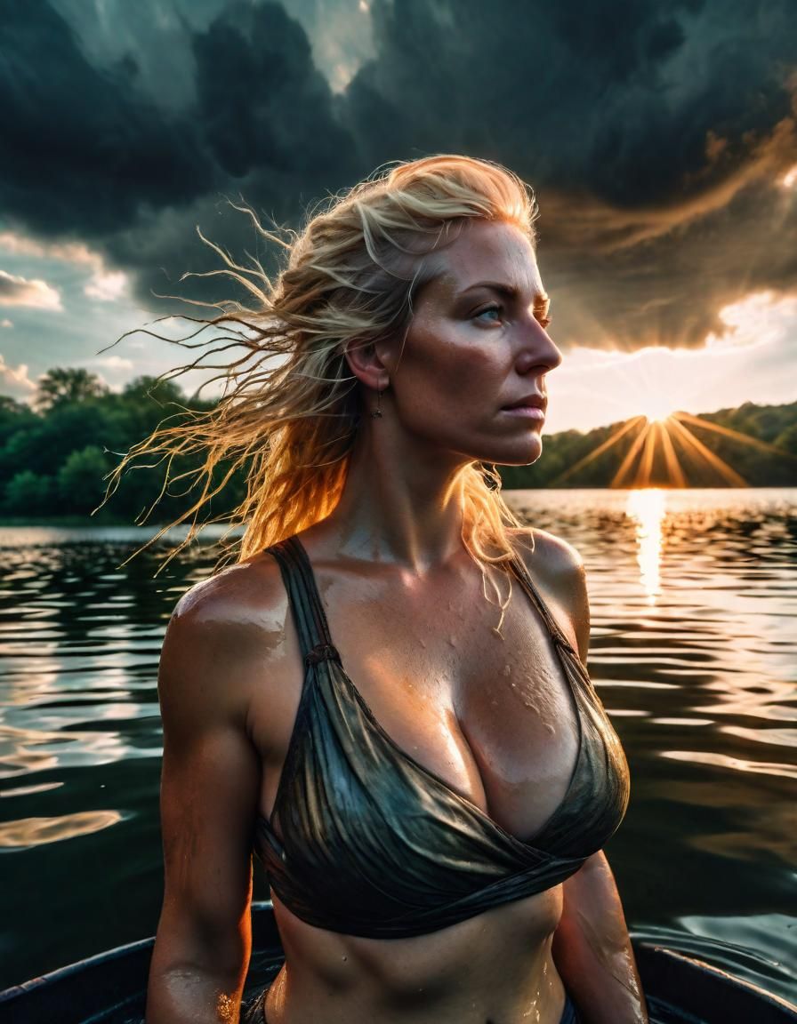 Renaissance Style Lake Hair Washing