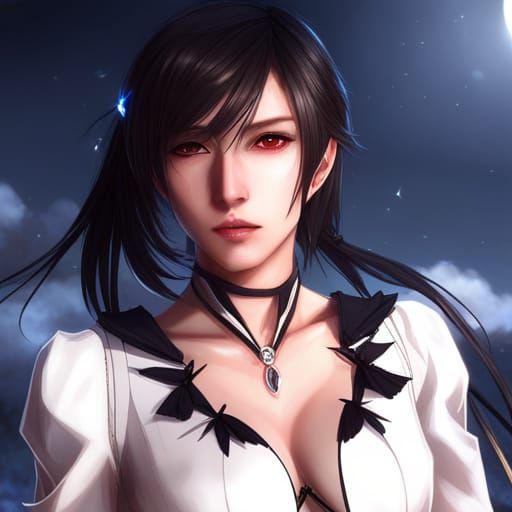 Rukia Lightning Portrait with Black Butterfly