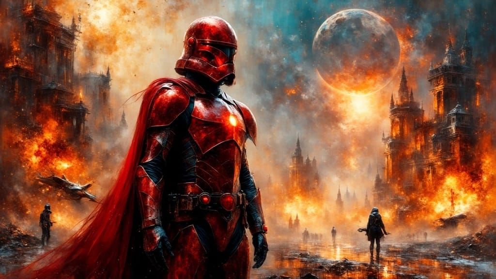 Ethereal Double Exposure in Cyberpunk Aesthetic