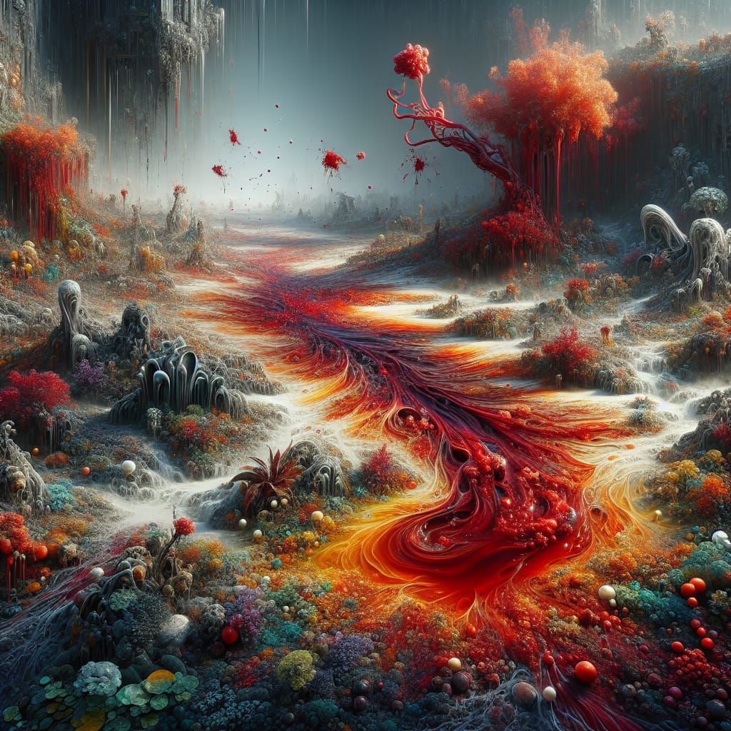 Detailed Matte Painting of a Poison Spill