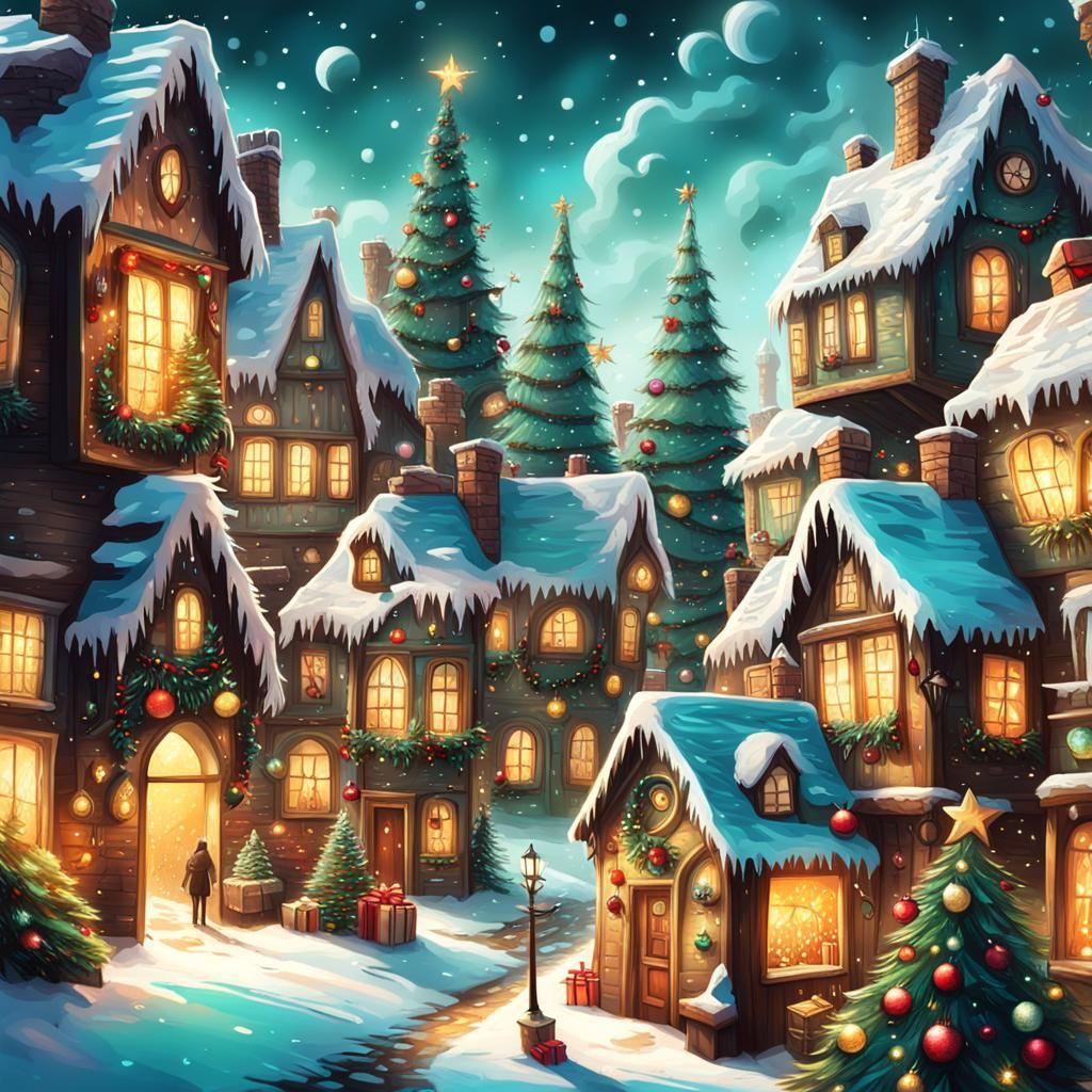 Festive Christmas Village Inspired by Tim Burton
