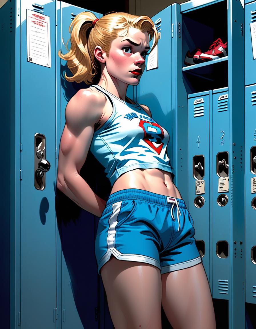 Betty Cooper in Locker Room: Comic Book Art
