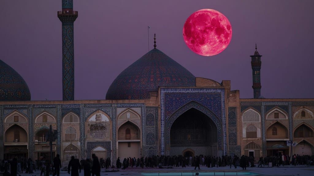 Zombie Siege: Tehran Mosque Under Blood Moon