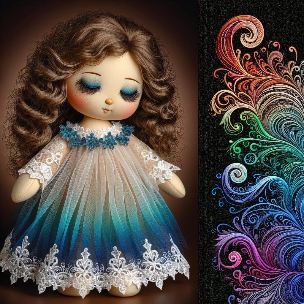 Rag Doll in Enchanted Party Dress