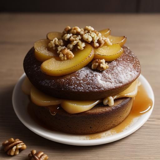 Mouthwatering Tea Cake with Pears and Walnuts