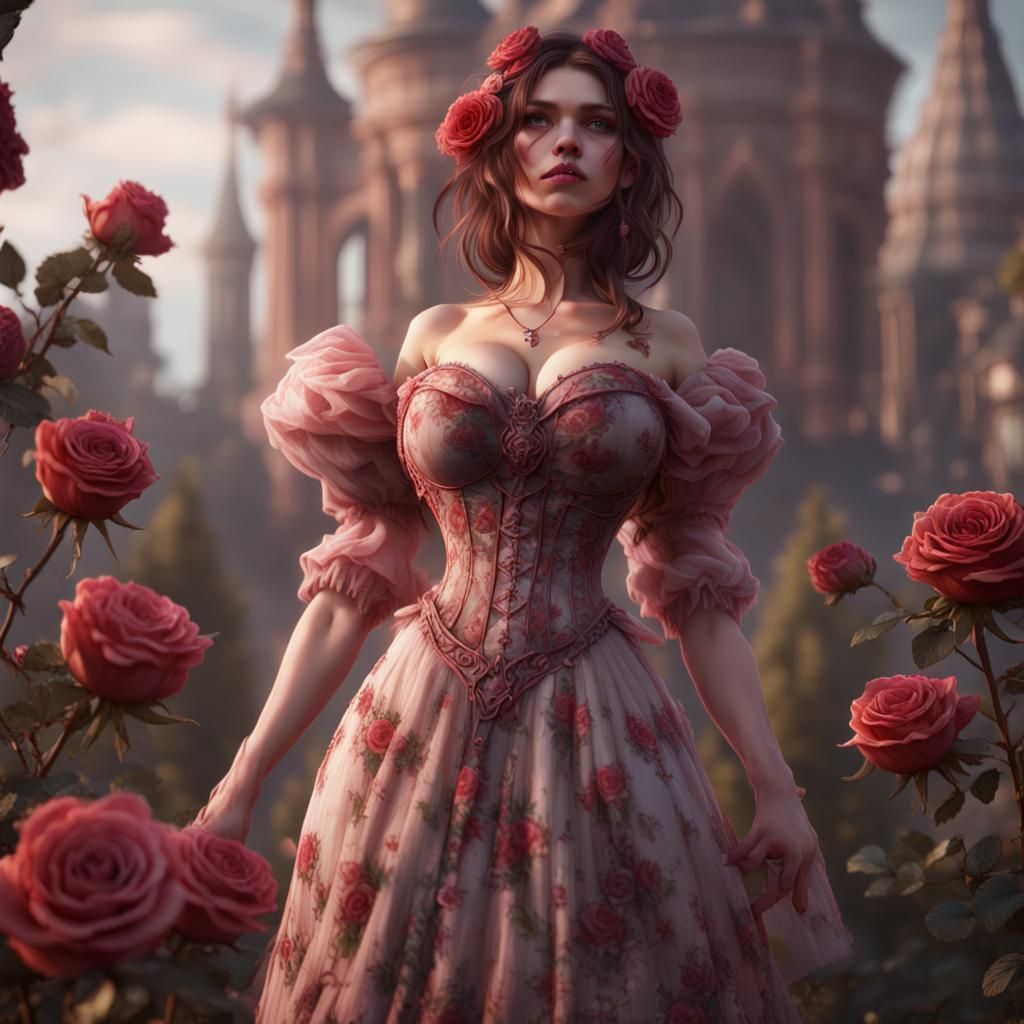 Rosey Cheeked Girl in Soft Dress