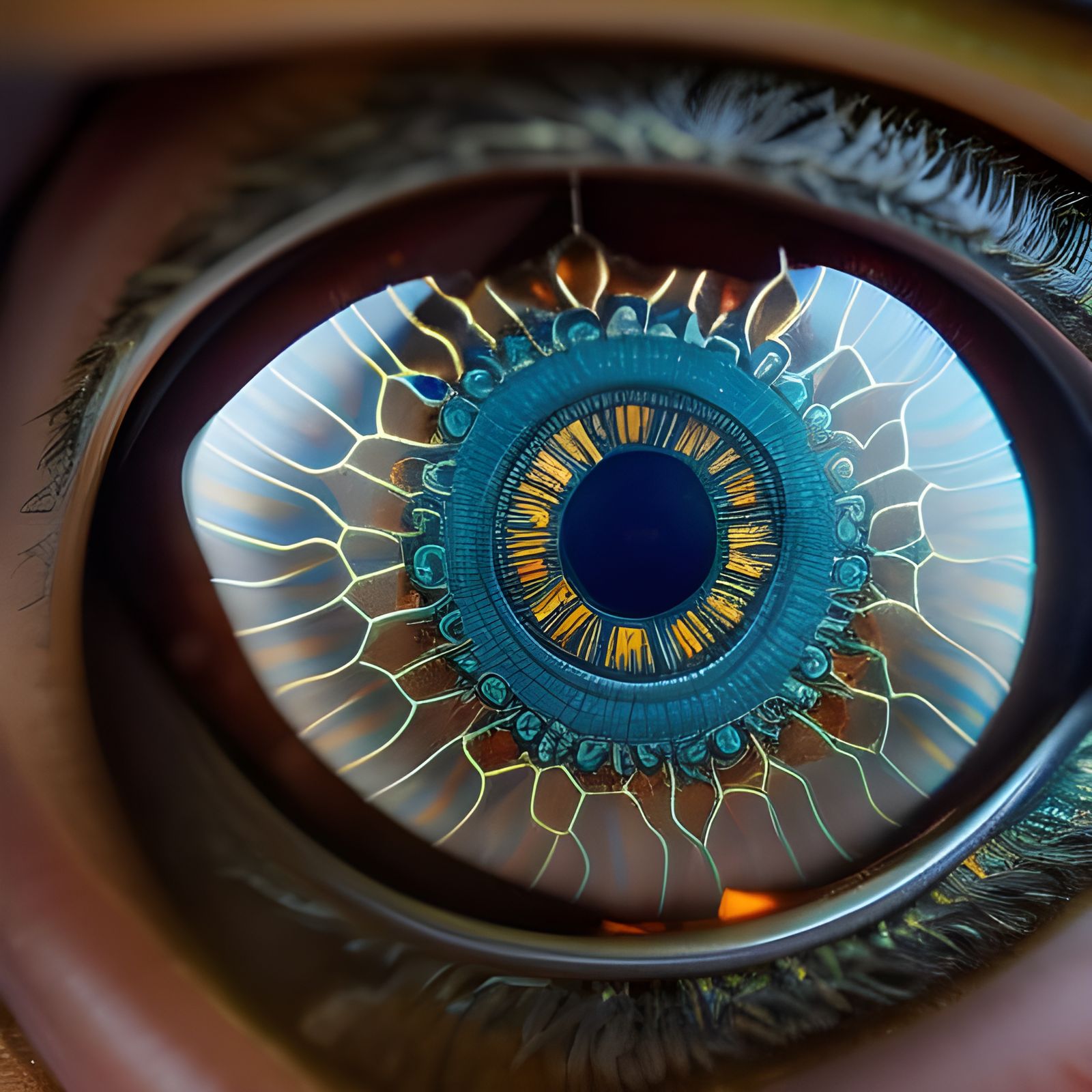 Hyperrealistic Macro Photo of a Detailed Human Eye