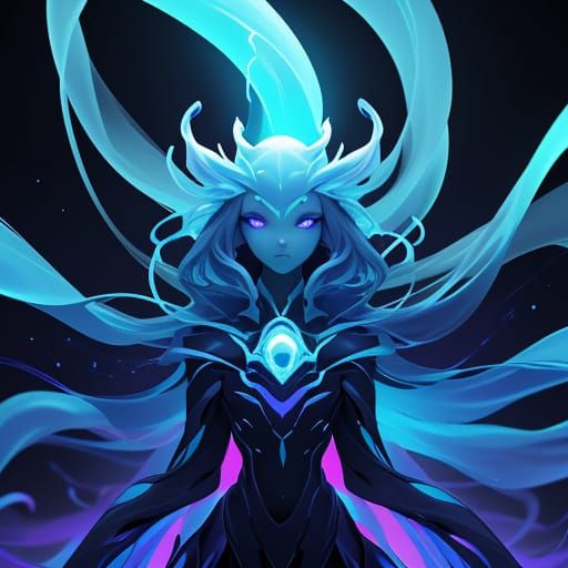 Glowing Amorphous Entity in Cosmic Void - Sci-Fi Concept Art