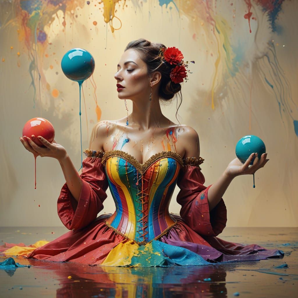 Elegant Surreal Woman as Detailed Matte Painting