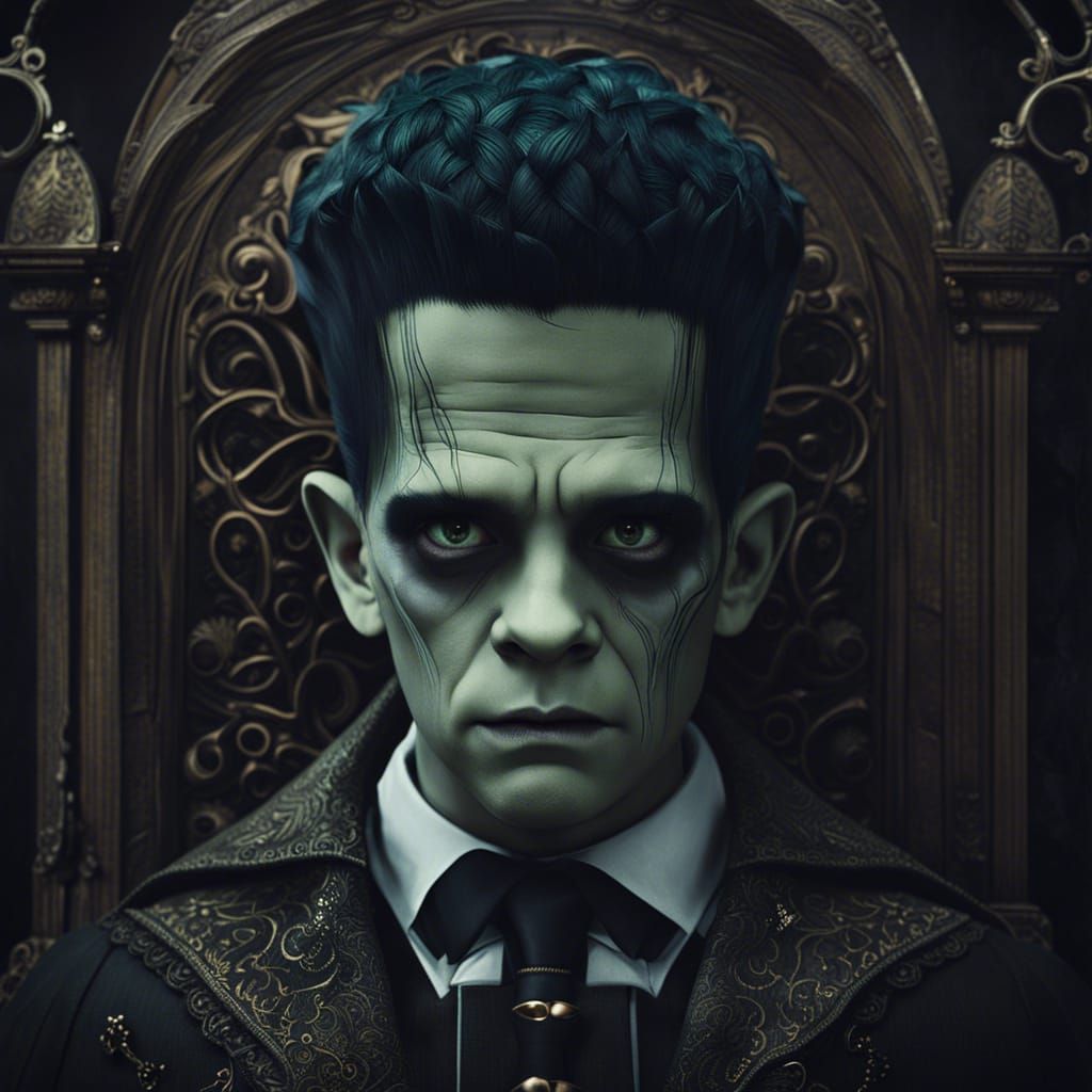 Frankenstein's Monster's First Day: Digital Art