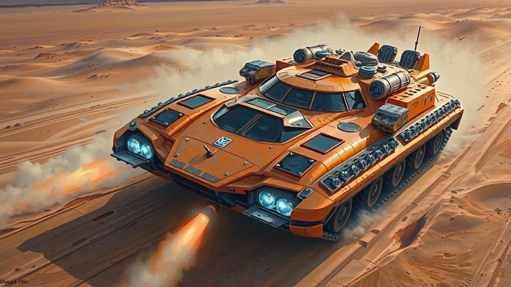 Retro-Futuristic Space Hero in Surreal Landscape