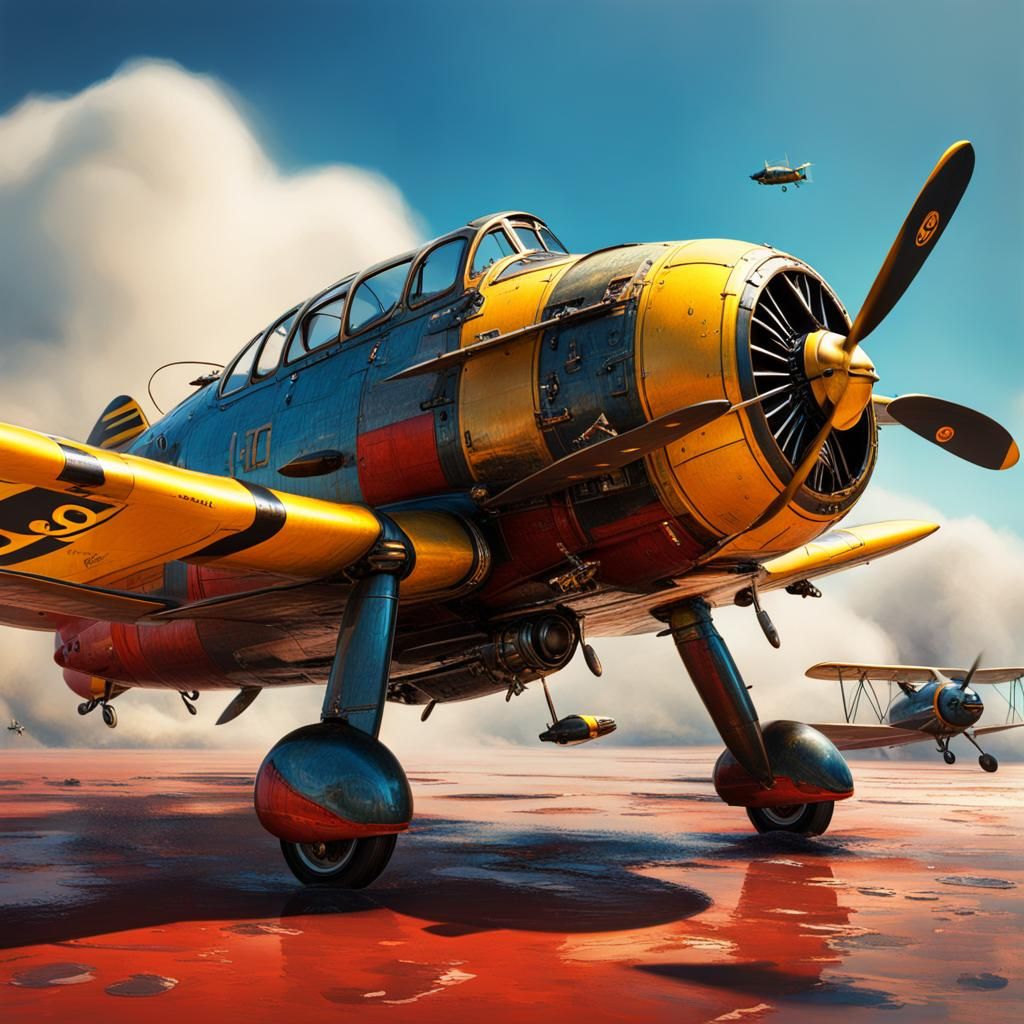 Steampunk Granville Gee Bee Model Z: Hyperrealistic Concept ...